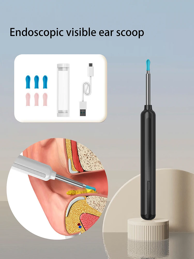 Endoscopic visual intelligent ear scooper ear digger, wireless WIFI endoscopic ear cleanser