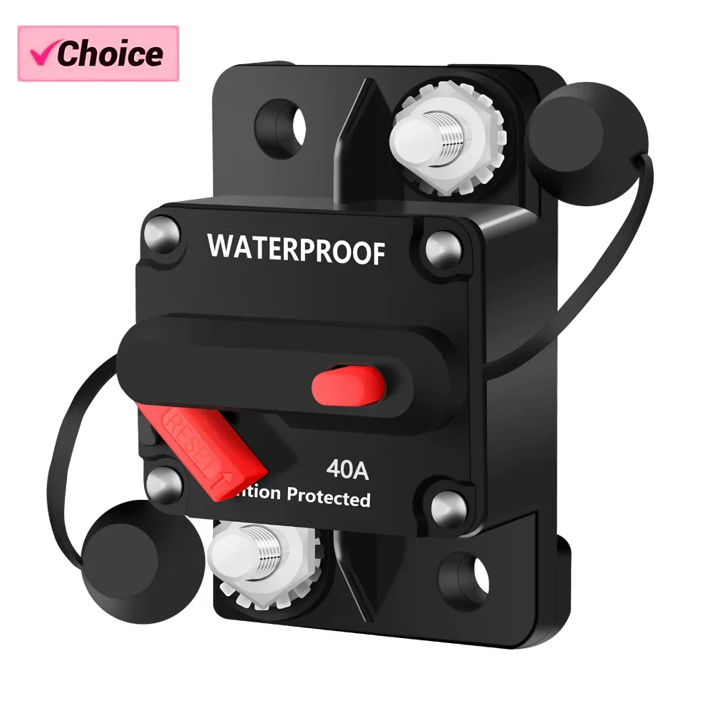 Circuit Breaker Fuse Reset 30A 40A 50A 60A 70A 80A 100A 120A 150A 200A 250A 300A AMP Waterproof Boat Car Circuit Breaker