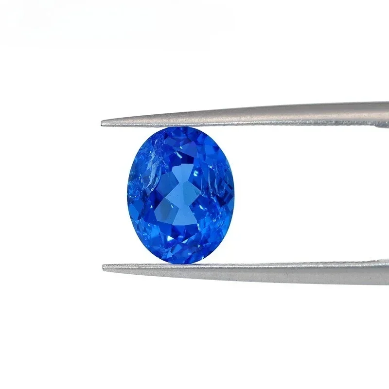 Lab Grown Cobalt Spinel Oval Cut Multiple Shapes Gemstone for DIY Ring Necklace Earrings Main Materials Selectable Certificate