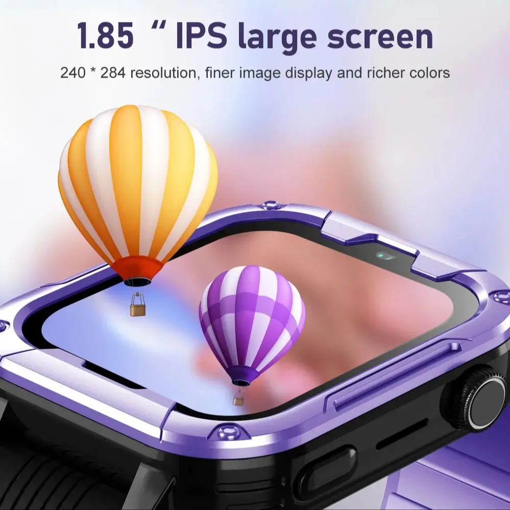 ساعة Getfitsoo 4G الذكية GPS WIFI مكالمة فيديو SOS للأطفال ساعة ذكية مع شاشة كاميرا ومتتبع موقع الهاتف واتساب