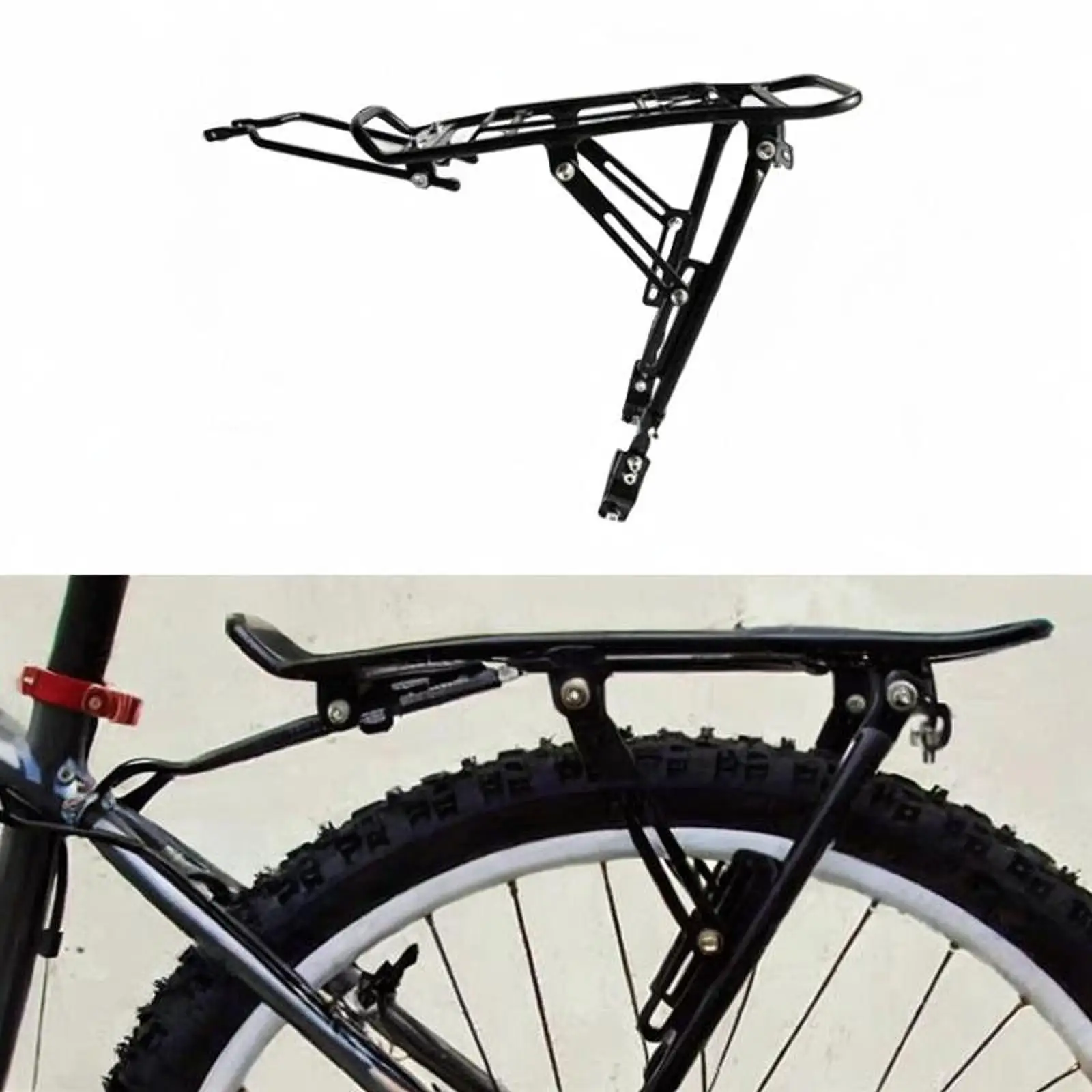 

Грузовой багажник для велосипеда, задний багажник для велосипеда, регулируемый багажник из алюминиевого сплава для велосипеда, держатель для багажа для езды