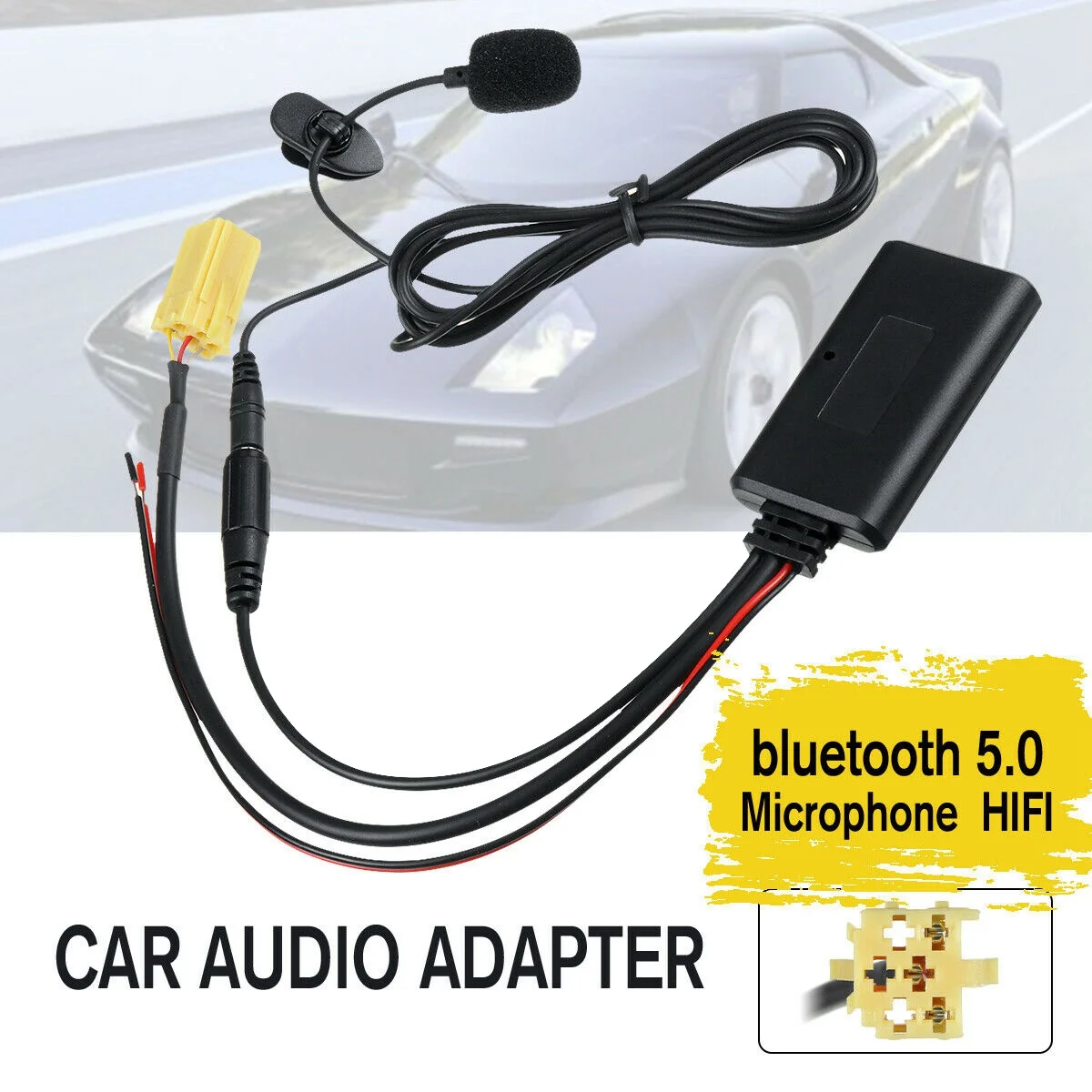 Car Bluetooth 5.0 Audio HIFI Cable Adaptor Microphone for Fiat Alfa Lancia