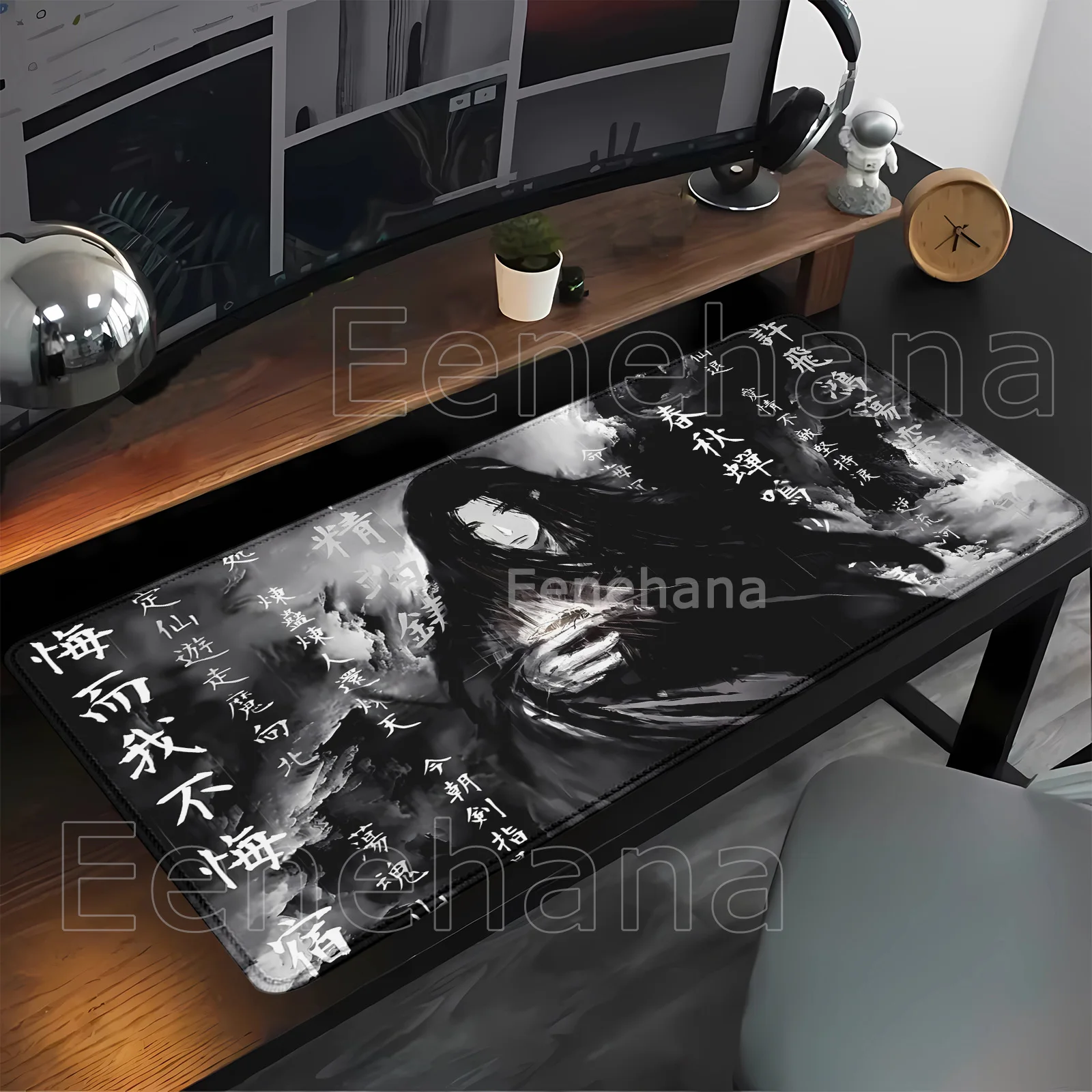 Chinese characters ink wash style HD Printing Mousepad Rubber 400x900mm Mouse Pad Game 90x40cm Keyboard overlock esports DeskMat