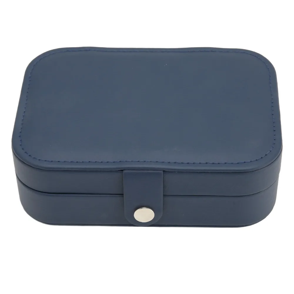 

Пыленепроницаемая темно-синяя шкатулка для украшений, портативный органайзер для ювелирных изделий большой вместимости, многосекционный футляр для хранения, защита от пыли