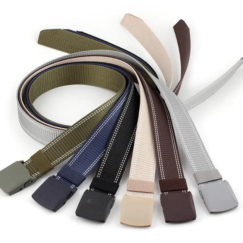 New Style Children's Canvas Belts Plastic Buckle Nylon Boys Girls Children Casual Tactical Belt Kids Waist Belt Students Belt