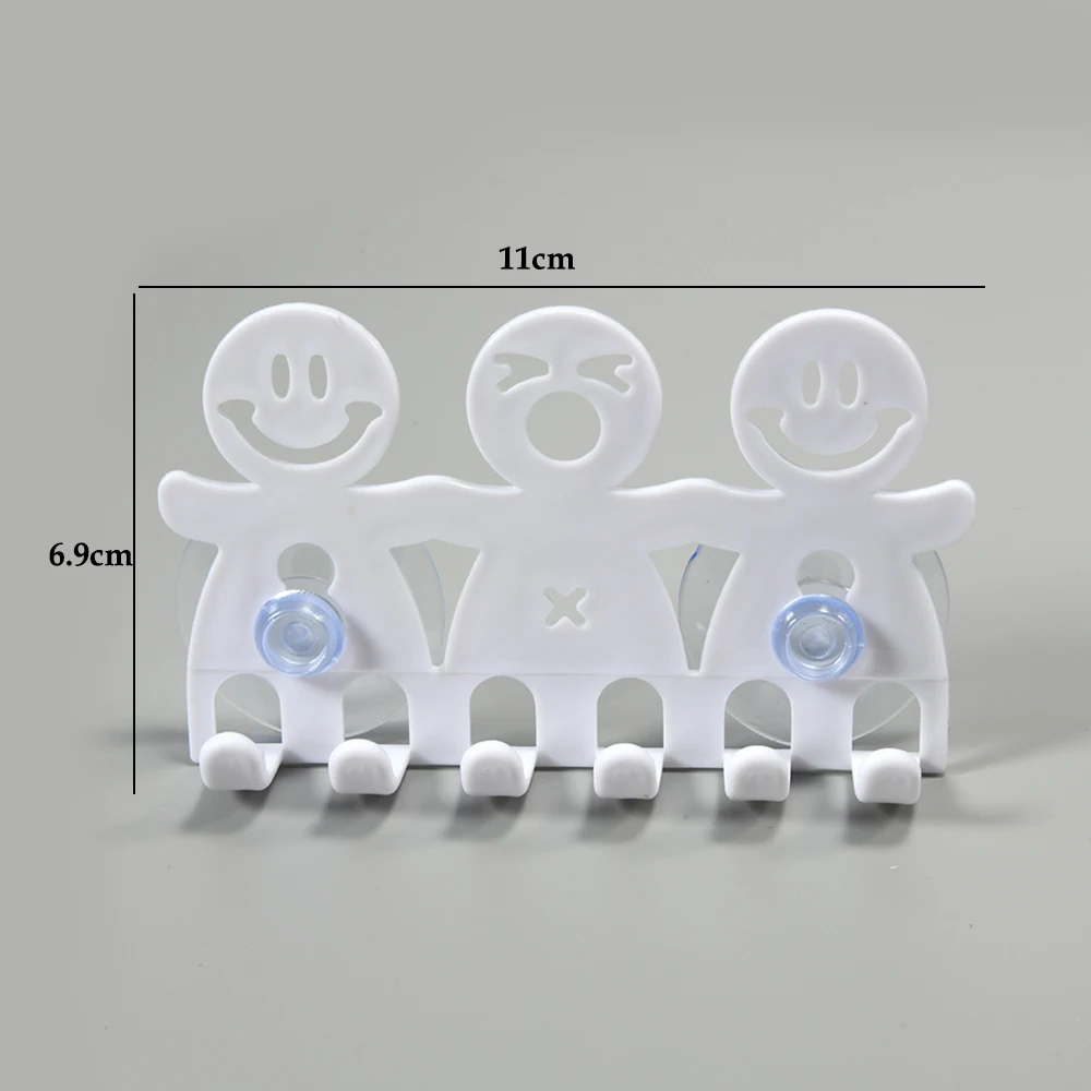 1 PC Toothbrush Holder Wall-mounted Suction Cup 5 Cute Cartoon Smile Tooth Holder