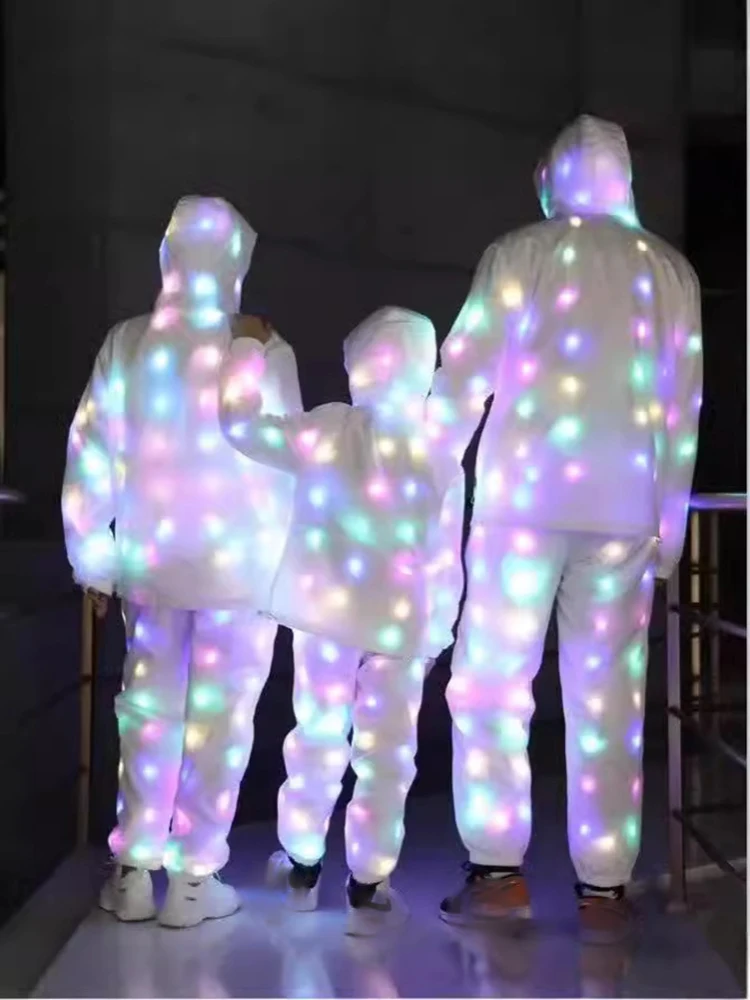 Led Lights Colorful Luminous Clothes Flash Clothes Men And Women Suits Bar Stage Flash Cool Bundy Clothing