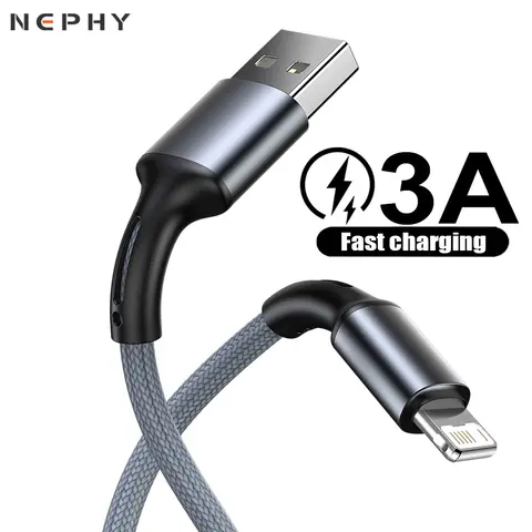 Fast Charge USB Cable For iPhone 13 12 11 Pro Max X XR XS 10 8 7 6 5 s Plus SE Long 2m 3m Apple Phone Data Charger Cord 3 m Wire