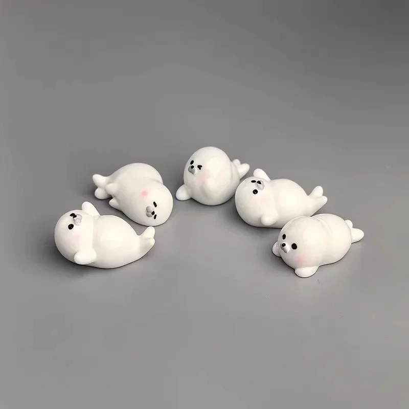 5 Stück niedliche kleine Siegelfiguren, Feentier-Miniaturen, Mikrolandschaft, DIY-Bastelbedarf