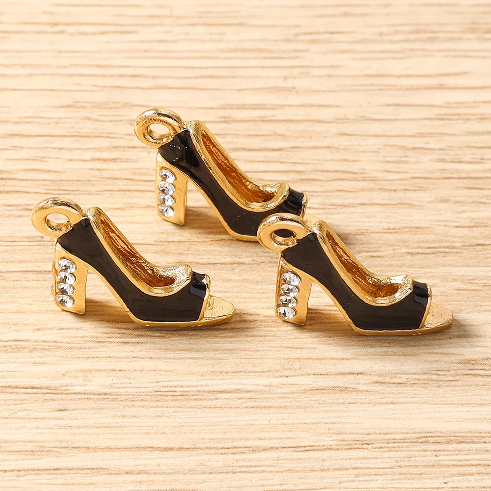 Tusember 10 Stück niedliche High-Heels-Anhänger mit roten Lippen und Lippenstiften für die Schmuckherstellung, Halskette, Ohrringe, Armband, DIY, handgefertigtes Kunsthandwerk – Detail 23