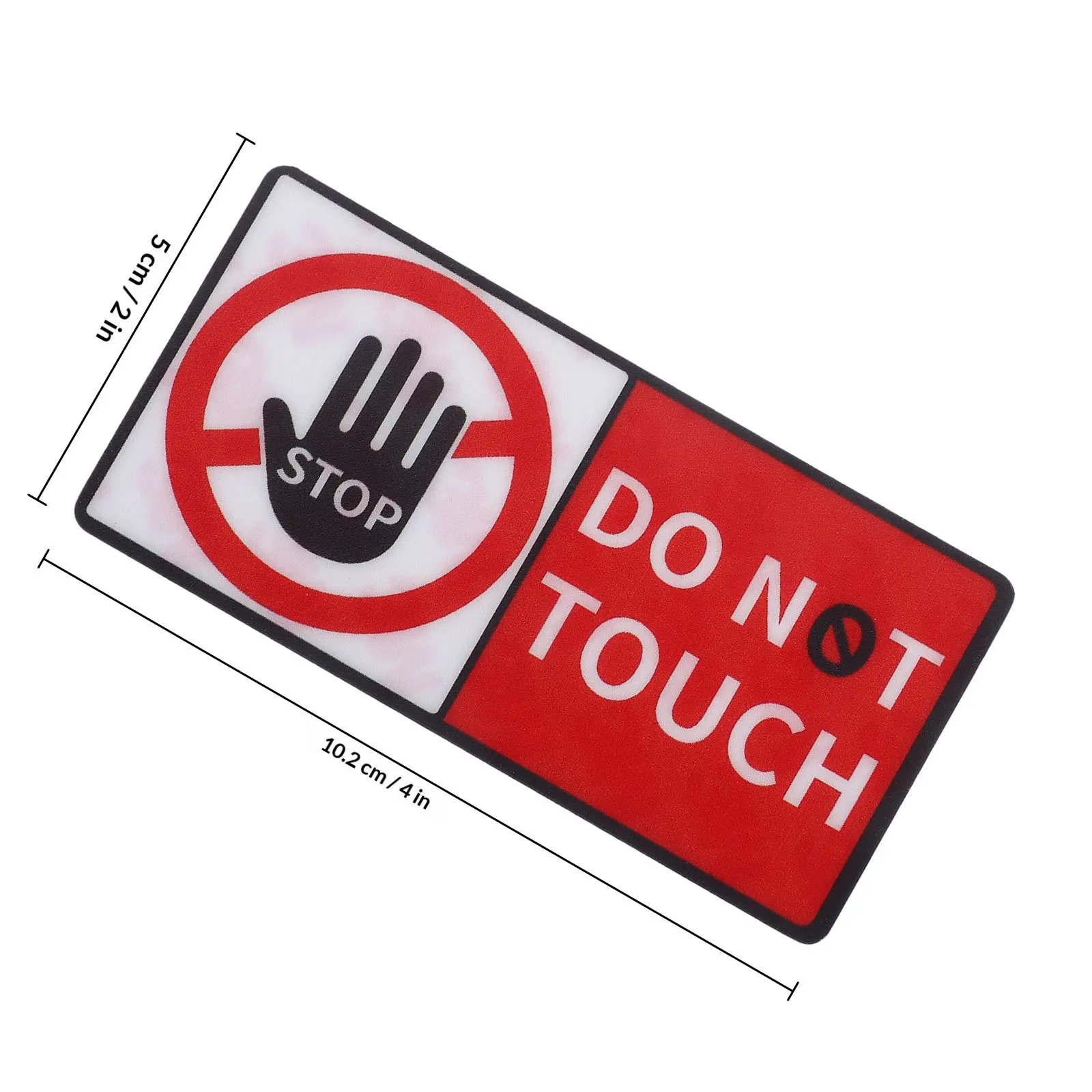 4Sheet Do Not Touch Stickers Waterproof Warning Labels for Toolboxes Walls Glass Safety Caution Adhesive Decals