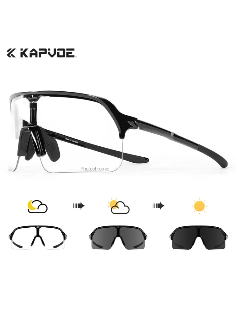 AliExpress kapvoe Kapvoe Photochromic Hiking Eyewear Sunglasses for Man Cycling Glasses Bicycle Cycling Women MTB Bike Outdoor Sport Goggles UV400
