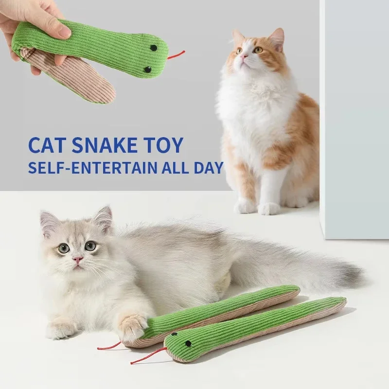 Plush Snake Built‑in Crinkle Paper Squeaky Interactive Chew Tear‑resistant Bite Relieve Boredom Teeth For Dogs Daily Playtime - view 4