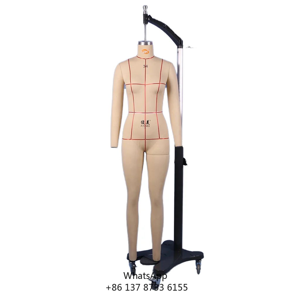 

Size 34 Women's Full-Body Fiberglass Headless Dress Form Mannequin With Standing Pose For Tailor Sewing Pattern Making