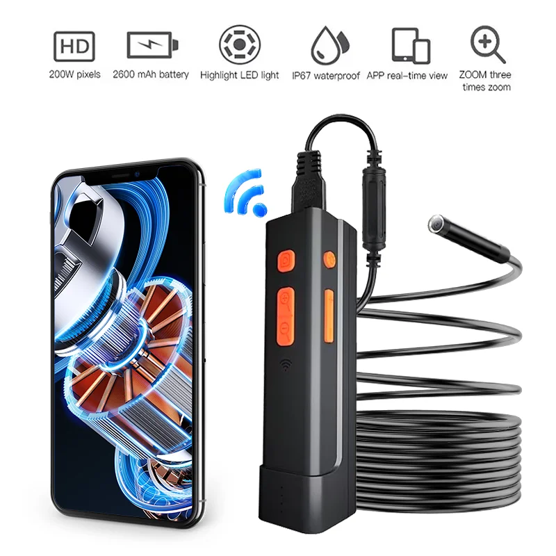 

1080P Single Dual Lens WIFI Inspection Camera Automotive Endoscope Camera with 8 LEDs IP67 Waterproof for Android & iOS