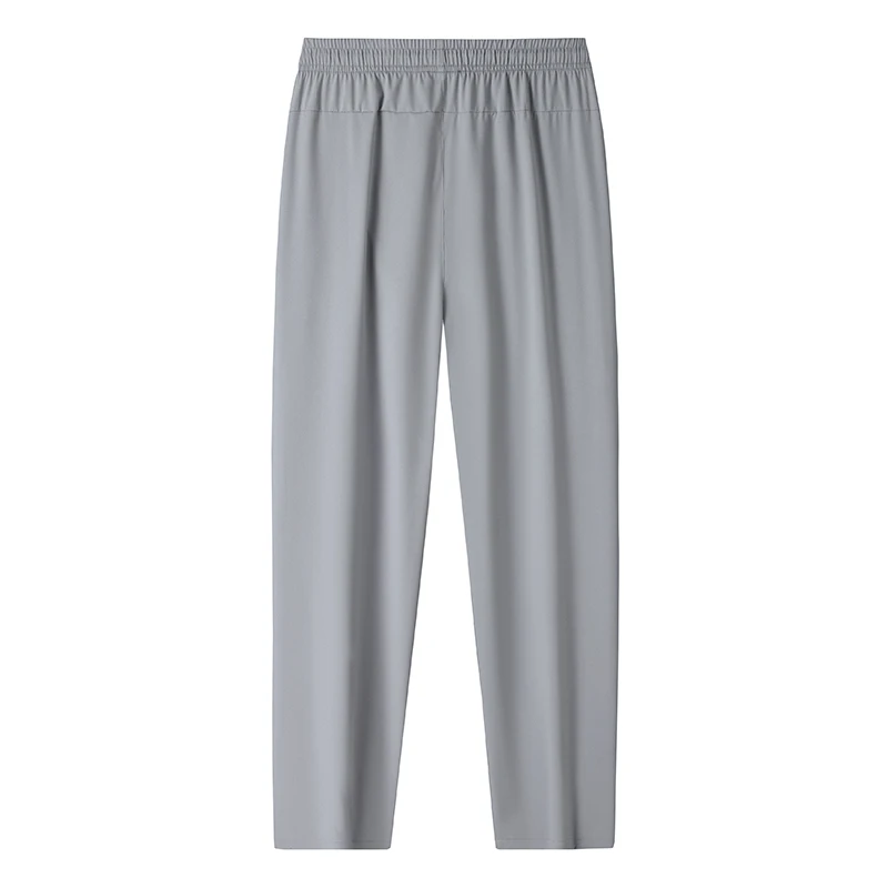 CHRLCK Men Running Pants Jogging Casual Summer Thin Sweatpants Quick Dry Ice Silk Straight Trousers Sports Gym Breathable Unisex image 2
