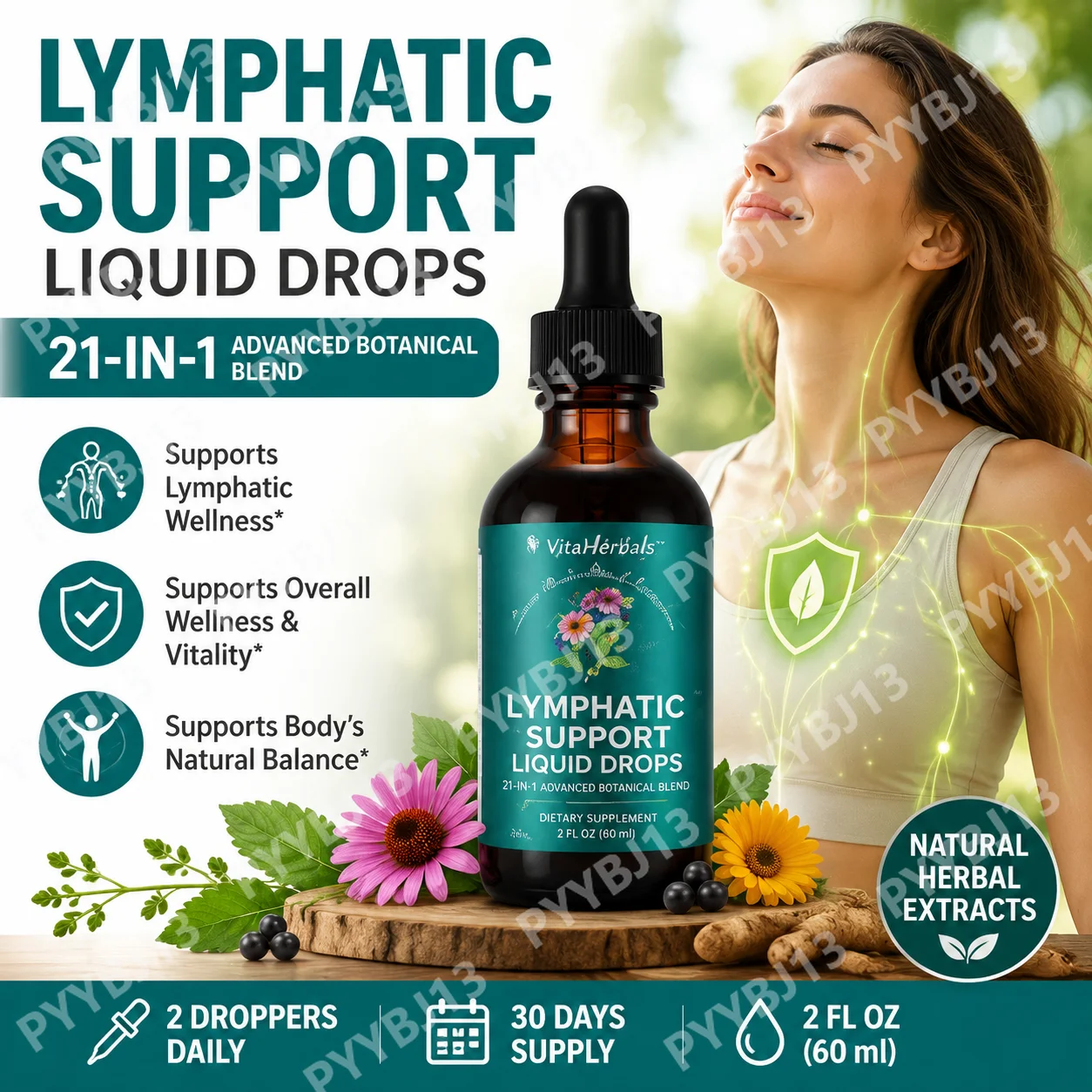 Herbal Wellness Drops - Acentiallabs 21-in-1 Advanced Botanical Drops -