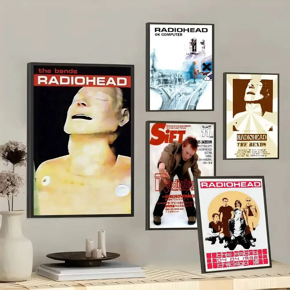 Vintage Rock Band Characters Radiohead Classic Vintage Posters HD Quality Wall Art Retro Posters for Home Room Wall Decor Gift