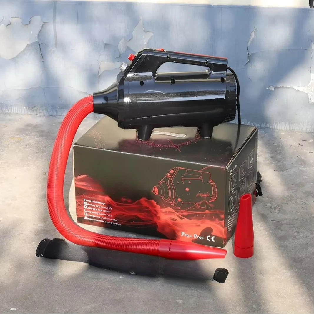 

Brushless Motor Pet Blower Low Wind Speed + High Heat Pet Grooming Hair Dryer