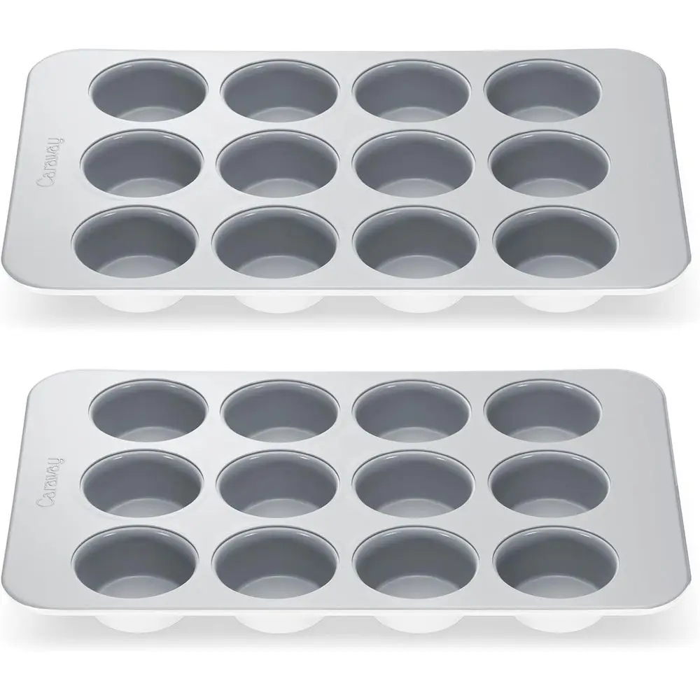 

Ceramic Non-Stick 12-Cup Muffin Pan - Eco-Friendly, PTFE/PFOA Free, Ideal for Baking Cupcakes and Muffins