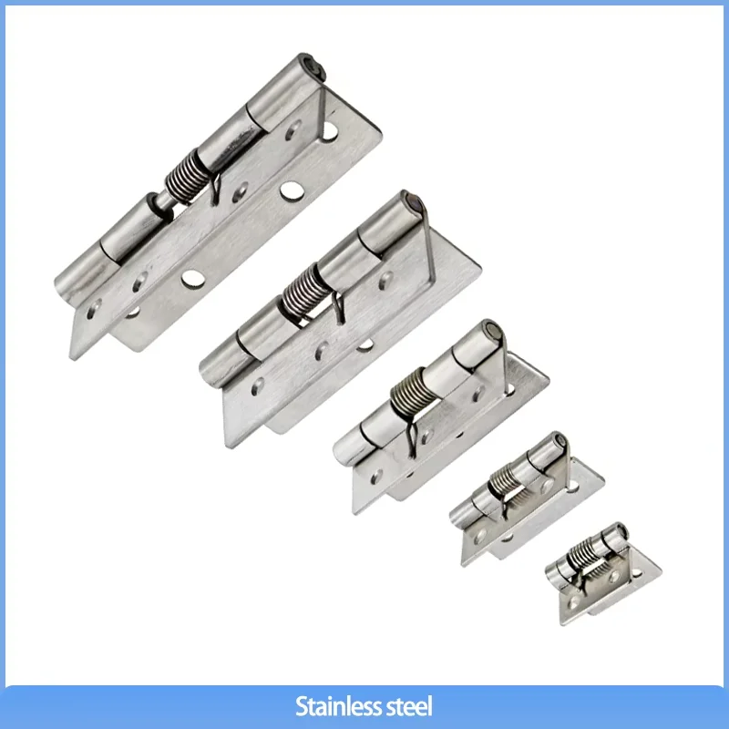 (Multiple Packs) 304 Stainless Steel Spring Hinge Industrial Equipment -2.5 Or 1 Or 3 Inch Automatic Reset Spring Hinge
