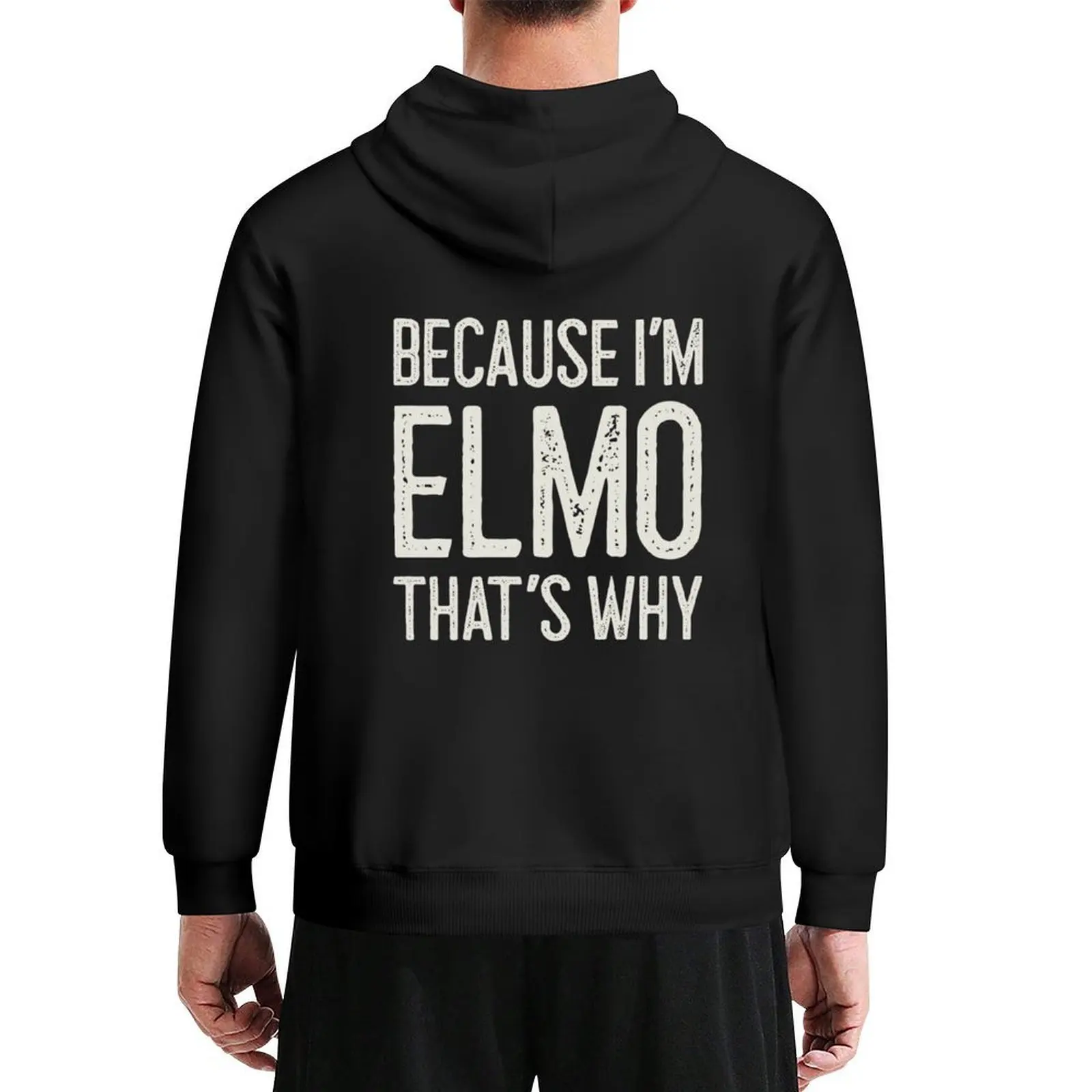 

Because I’m Elmo That’s Why Funny Personalized Name Hoodie korean clothes aesthetic clothing men's sweat-shirt japanese hoodie