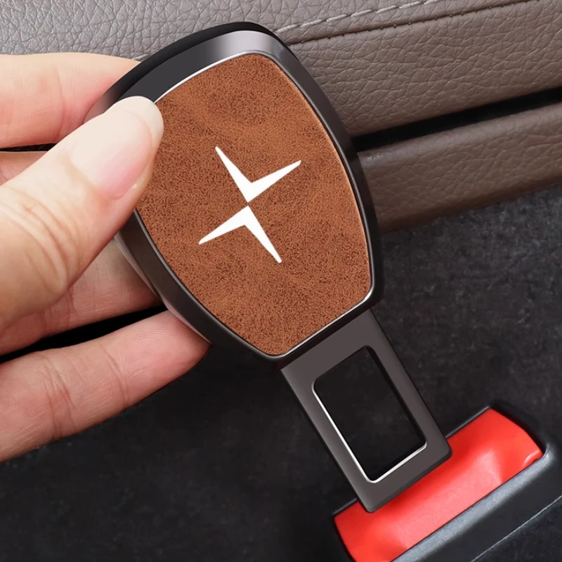 For Polestar 2 Car Seat Belt Extender Plug Bayonet Buckle Car Interior Decoration Protection Supplies Modification Accessories