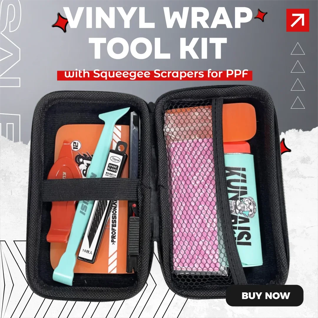 10pcs Car Vinyl Film Installation Accessories, Equipped with a Storage Box, PPF Scraper, Replacement Blades, a Set of Tools Nece