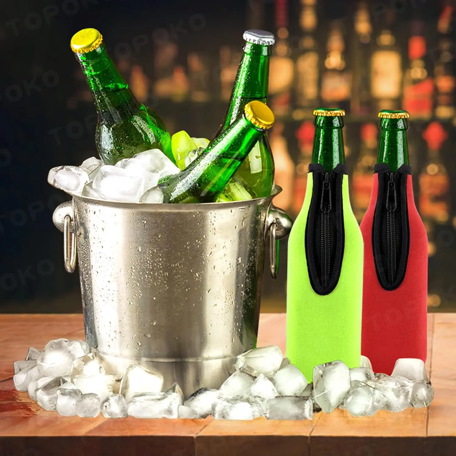 Beer Bucket Holde for 330ml Bottle Bag Cooler Neoprene Sleeve with Zipper Customized Logo Insulated Foam Can Thermos Coozie Tin