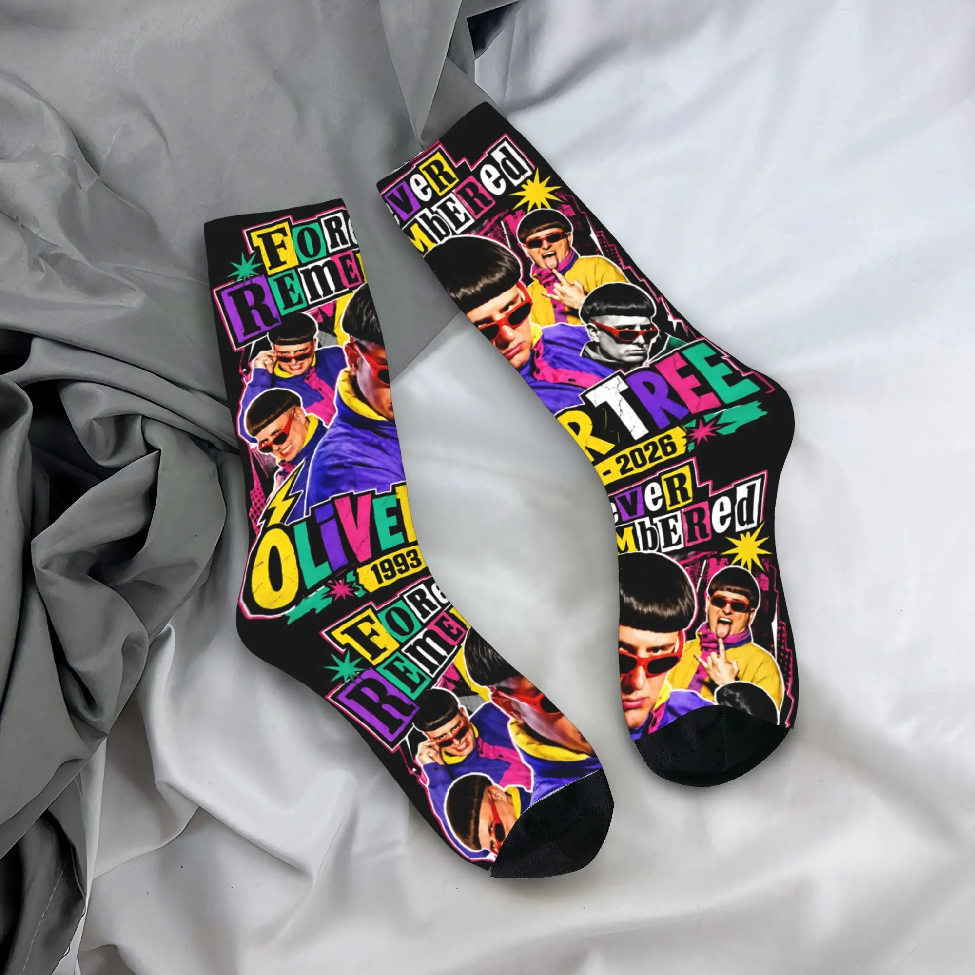 Oliver Tree Rest In Peace 1993 to 2026 Memorial Socks Men's Women's  Socks Harajuku Spring Summer Winter Middle Tube Socks Gifts