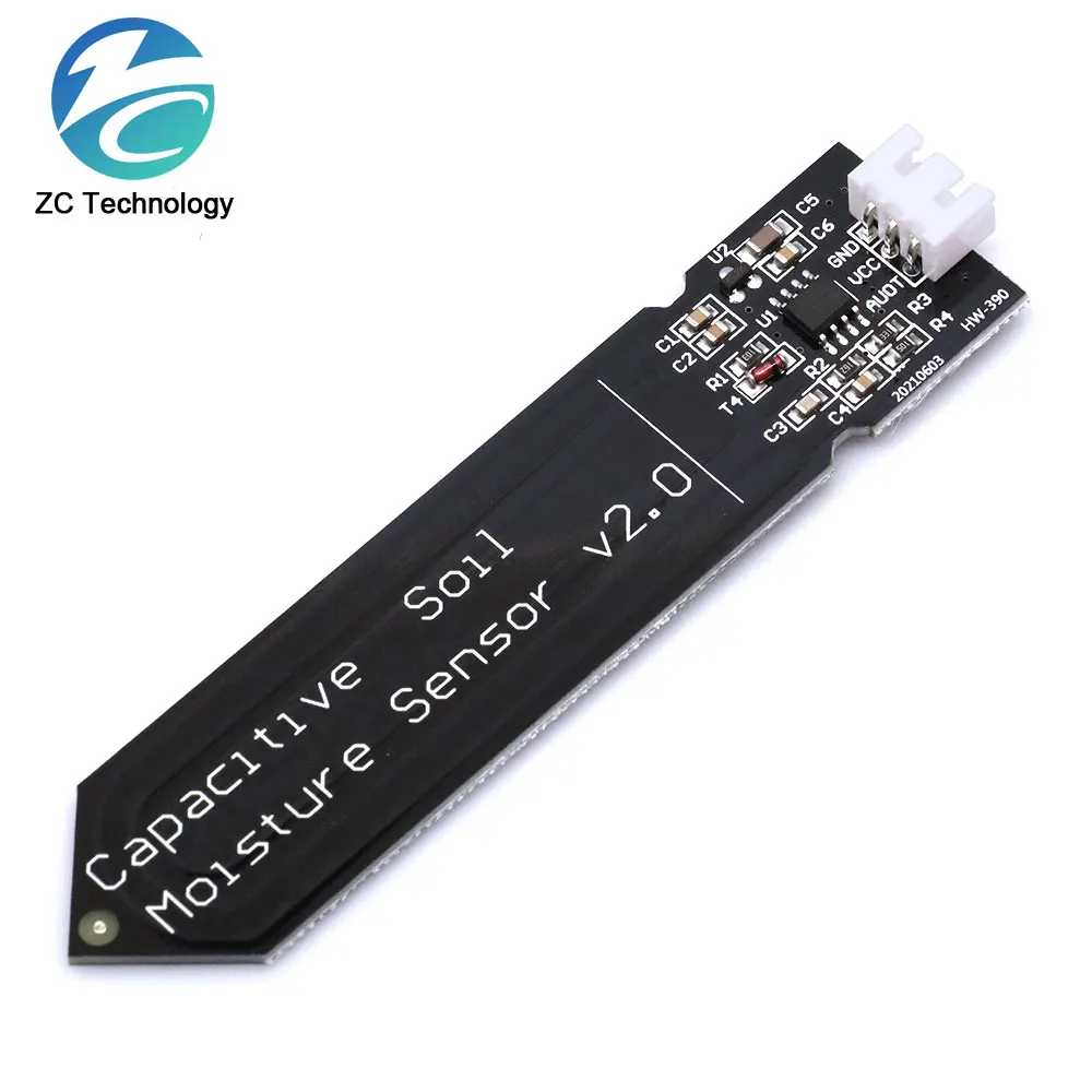 Capacitive Soil Moisture Sensor Module Not Easy to Corrode Wide Voltage Wire 3.3~5.5V Corrosion Resistant W/ Gravity for Arduino