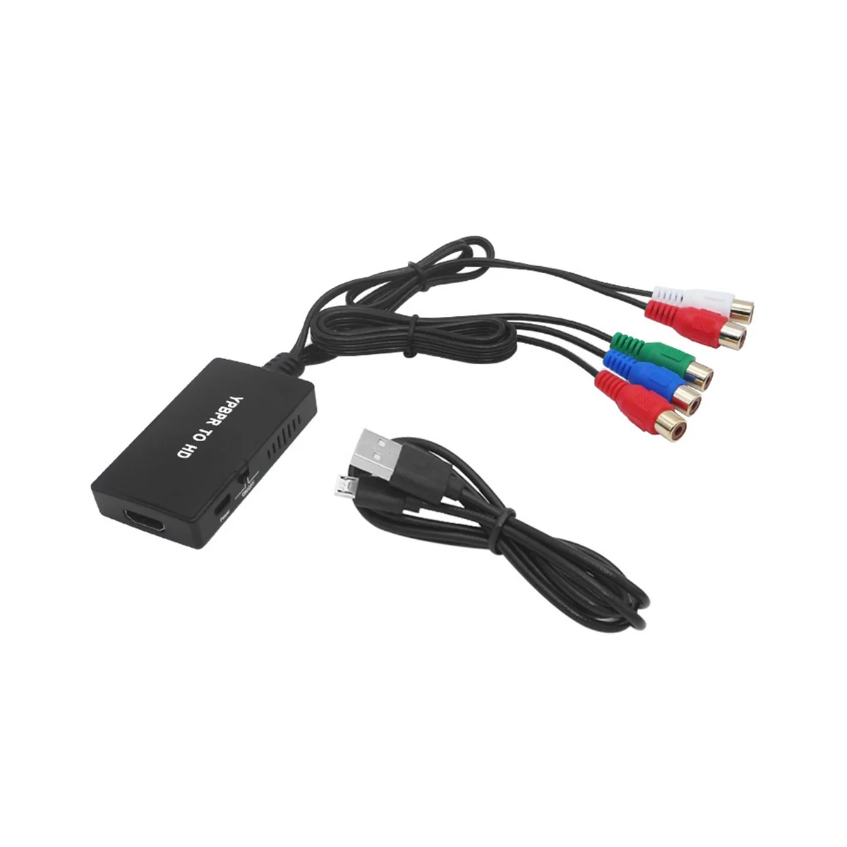 

1080P Component to HDMI-Compatible Converter YPBPR RGB + R/L Audio to HDMI-Compatible Adapter 5RCA to HDMI-Compatible