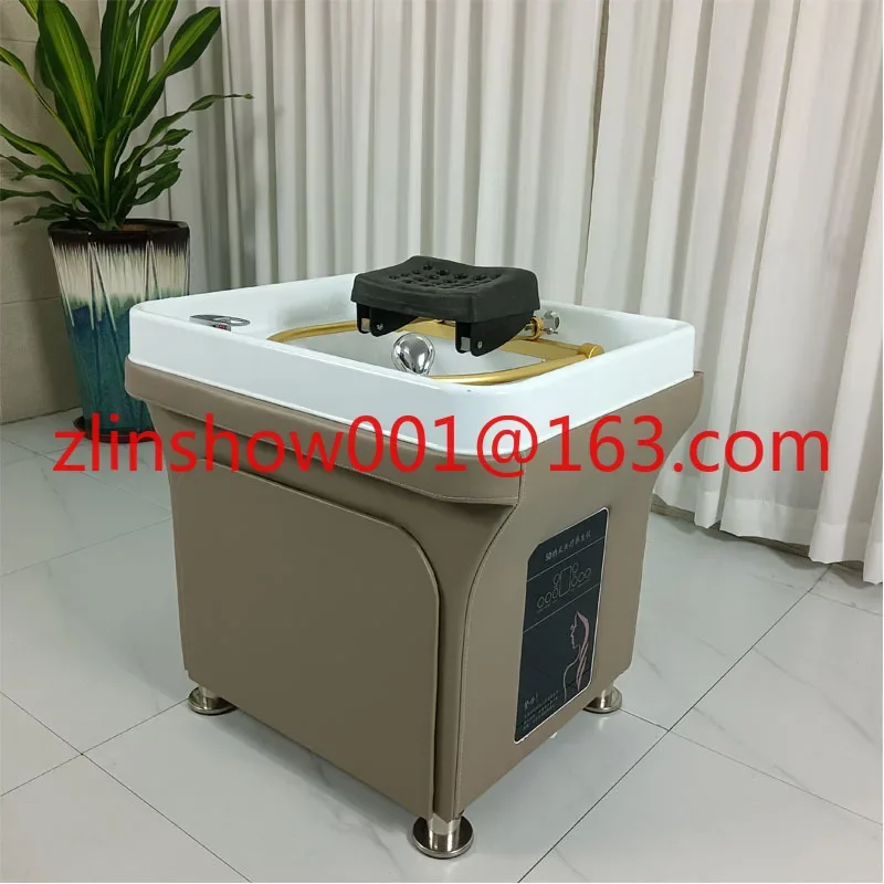 New Mobile Shampoo Basin Barber Shop Spa Fumigation Water Circulation Head Treatment Facial Bed Massage Couch Shampoo Chair