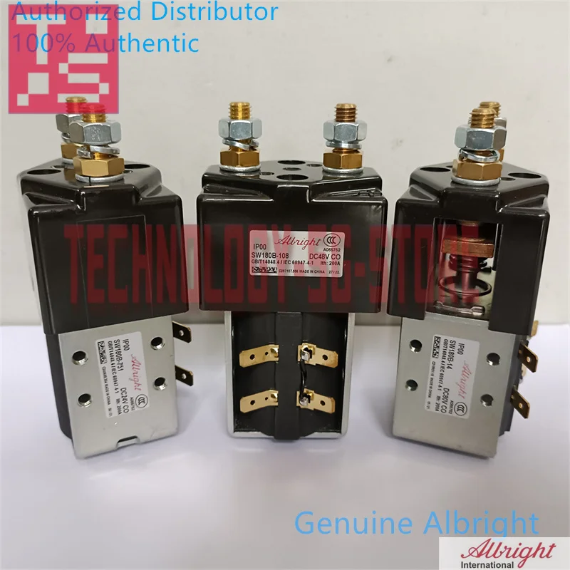 

Genuine Albright Contactor SW180 24V 48V 80V 200A SW180B-751 SW180B-108 SW180B-14 24 48 80 Volt Solenoid Relay 200 Amp