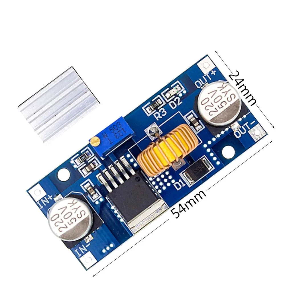 DC-DC XL4015 adjustable step-down module 4~ 38V high power 96% high efficiency, low ripple 5A