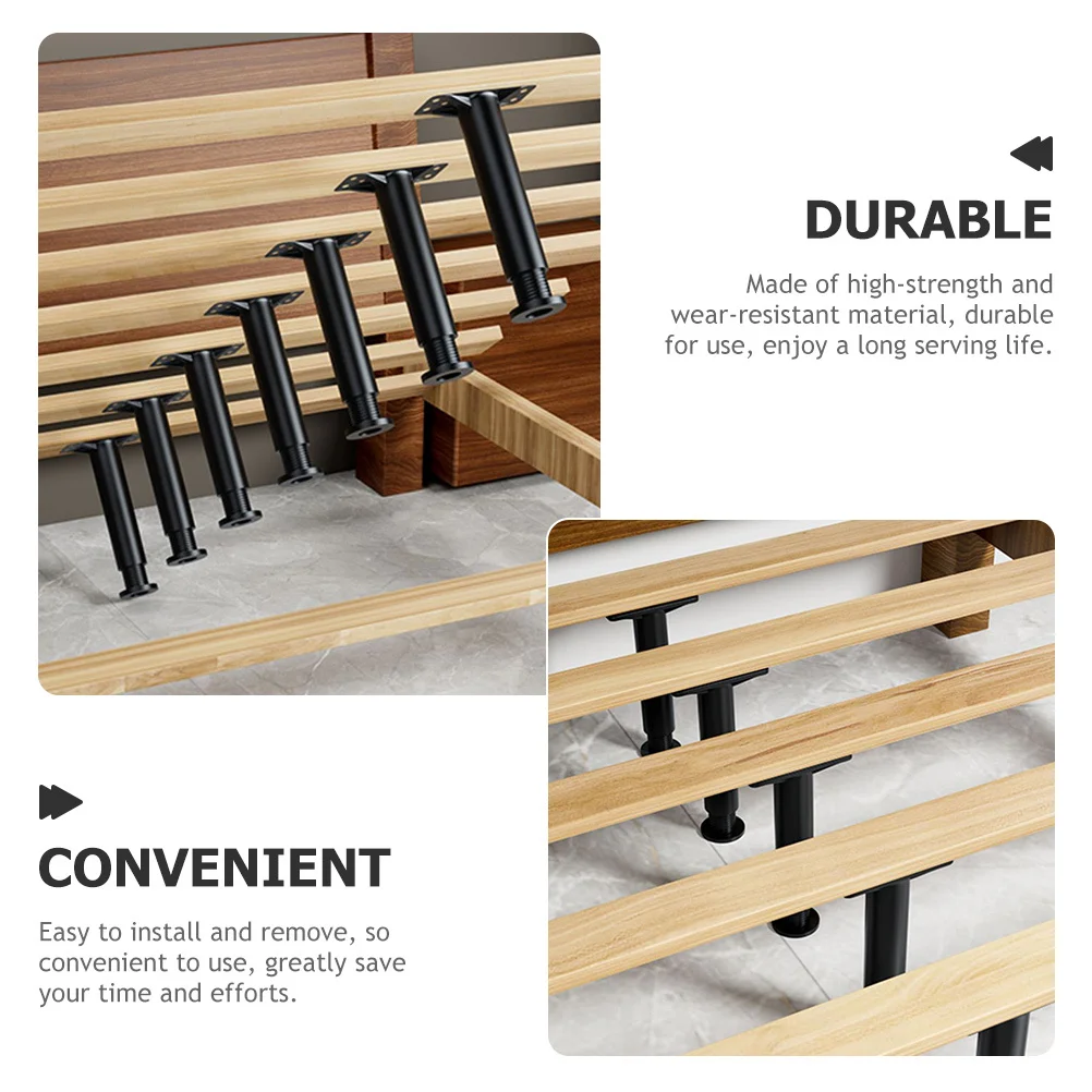 4Pcs Bed Board Support Frame Legs Adjustable Strong Load Bearing Easy Removal Replacement Bed Center Support Replacement