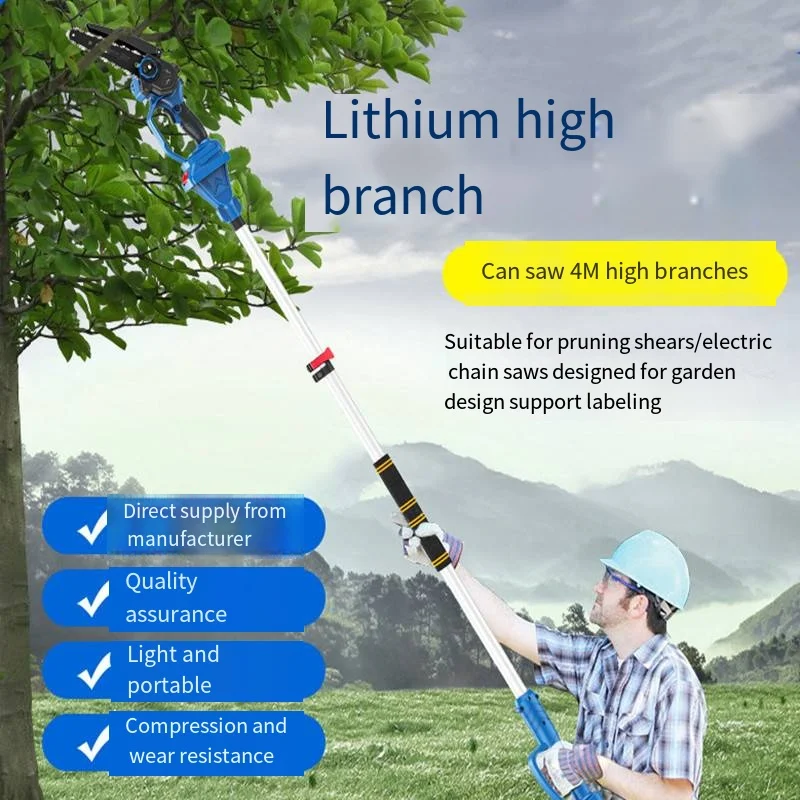 Rechargeable Lithium Battery High Branch Pruning Shears High Branch Saw Logging Garden Pruning전지가위 전동전지가위 무선전기톱Chainsaw Electric