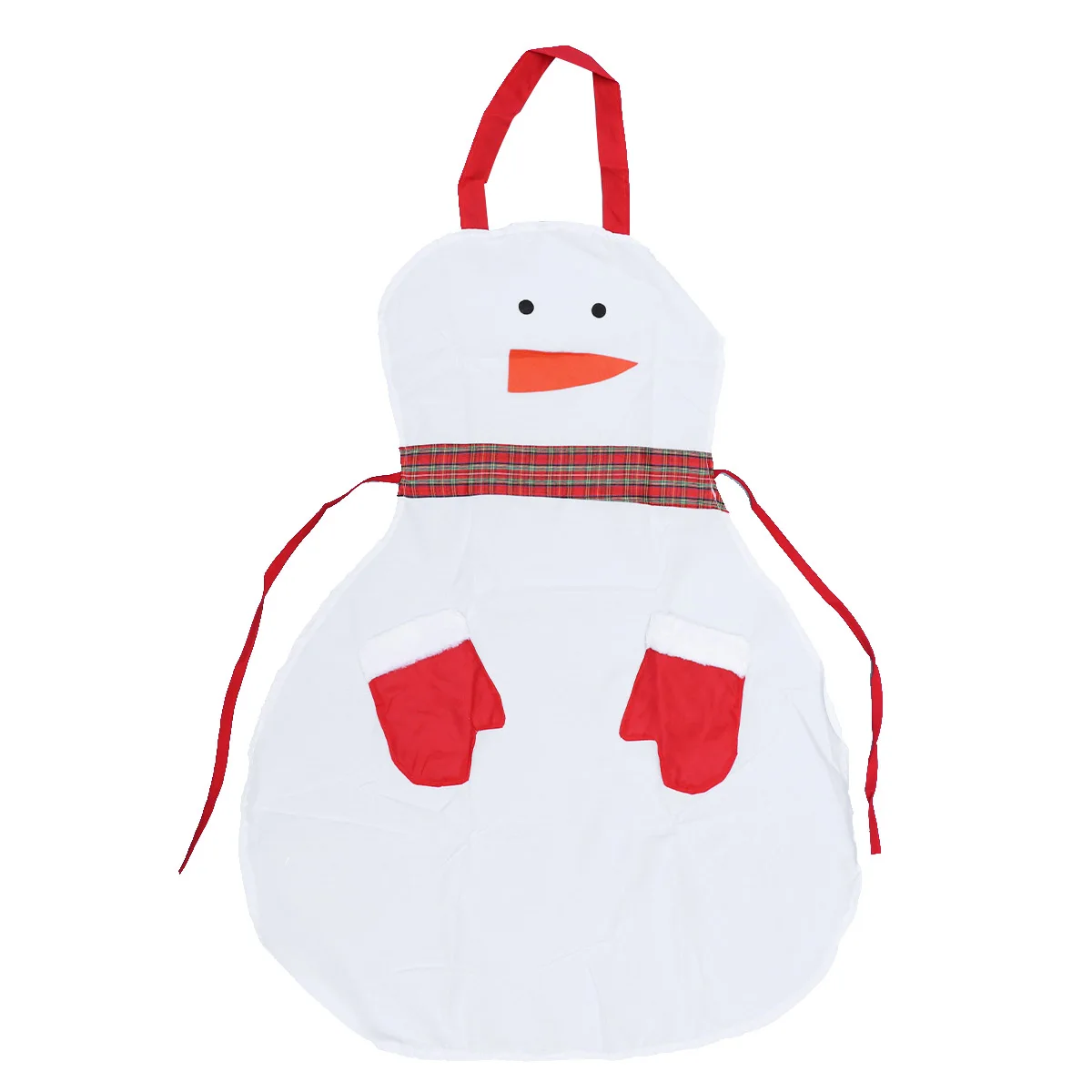 

Creative Snowman Apron For Home Store Comfortable Wear Resistant Xmas Aprons Adult Solid Color White Easy Clean