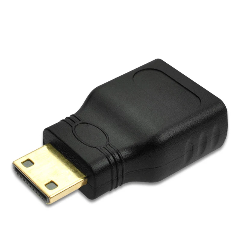 Adaptor ekstensi 1.4 3D, berlapis emas Mini HDMI kompatibel dengan adaptor 1080P konverter Audio dan Video
