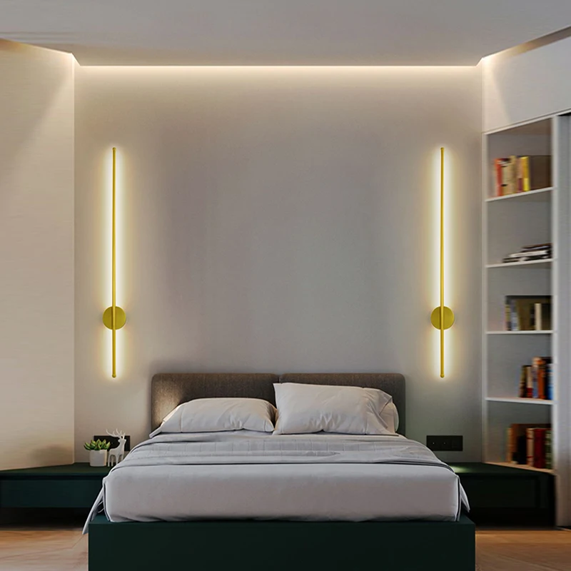 LED-Wandleuchten für den Innenbereich, für Schlafzimmer, Nachttisch, Schwarz, Gold, Innen-LED-Wandleuchten, Wandbeleuchtung, Wandleuchte, Korridor, Hartdraht – Detail 8