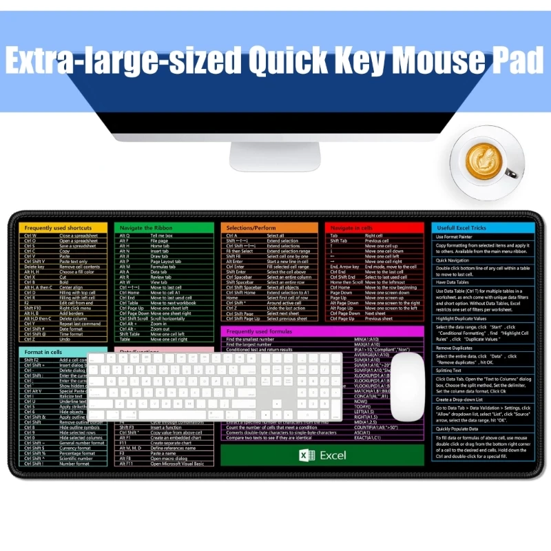 400 × 900 × 3 مم و Word Cheats لوحات المفاتيح لوحات الماوس لكفاءة المكتب وراحة الألعاب مع قاعدة غير