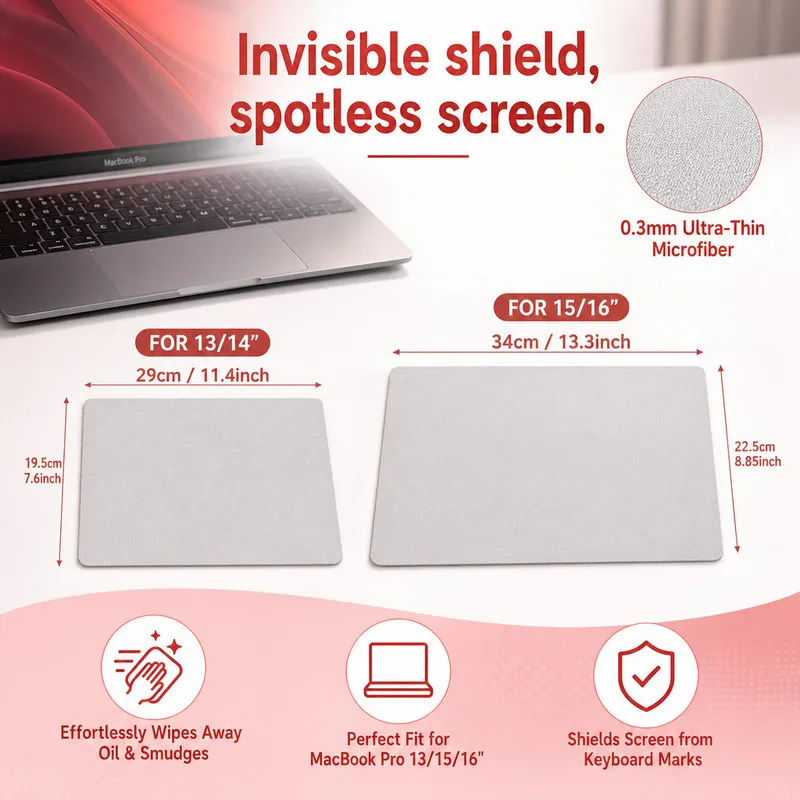 Ready Stock Keyboard Film Dust Cloth Dustproof Microfiber Protective Cover Laptop Notebook Screen Clean Membrane for Macbook air