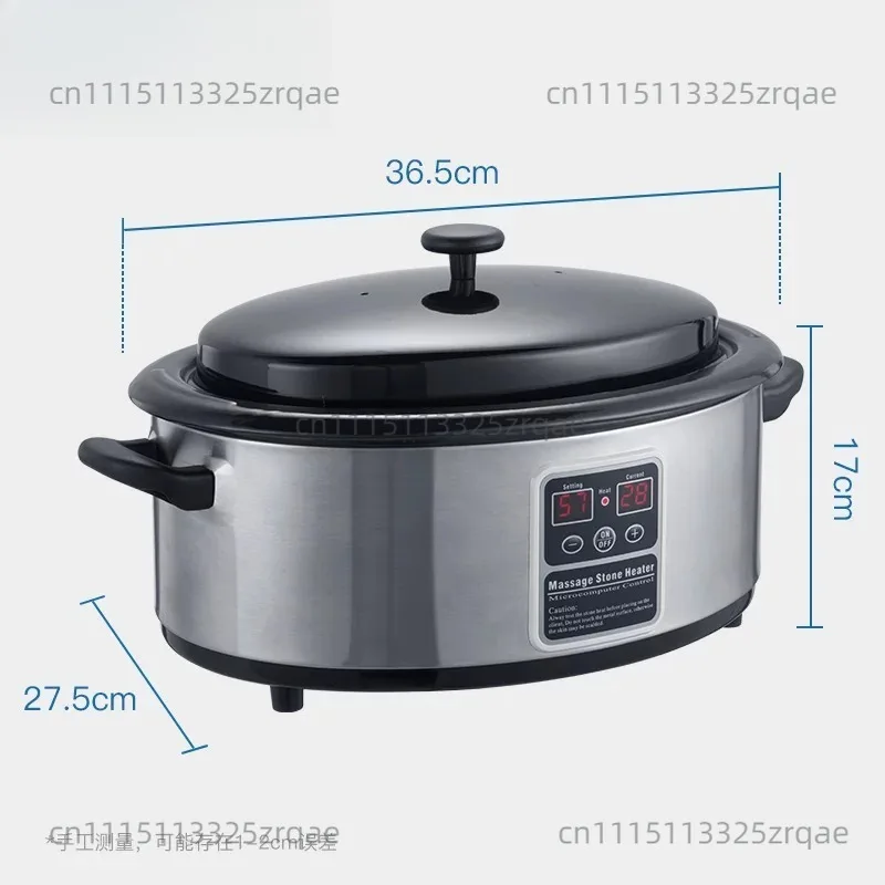 Hot Stone Heating Pot Stone Heater Constant Temperature, Enamel Liner, Aluminum Alloy Outer Wall, Touch Screen Digital Display