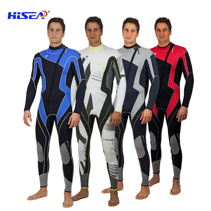 Hisea-Combinaison néoprène pour hommes et femmes, 3mm, couture de documents, équipement de plongée et de natation, corps complet Shorty, plongée en apnée, surf