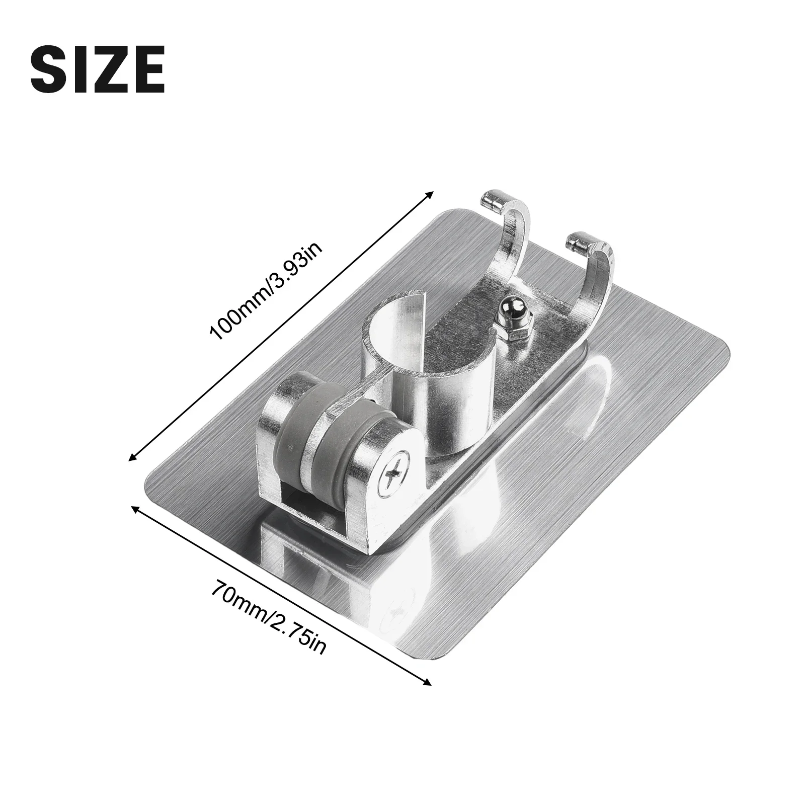 Aluminum Shower Head Holder Stand Adjustable Bracket Strong Adhesive Wall Mount Handheld Sprayer Fixed Base Support