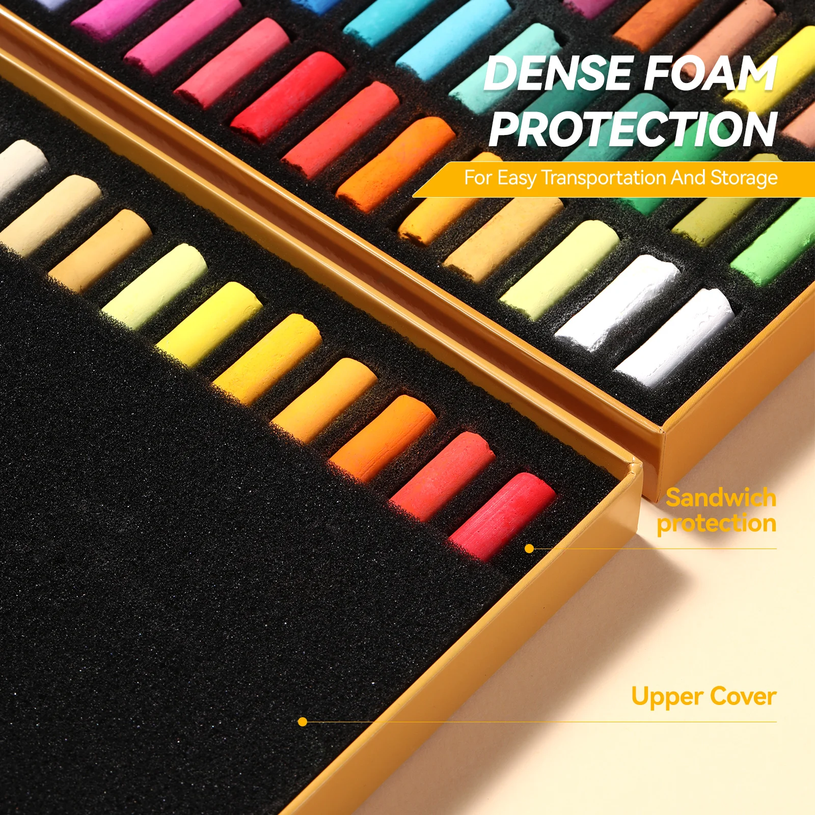 LIGHTWISH Pastels Doux 72 Couleurs - Craies Pastel Professionnelles Pour Dessin, Mélange Et Ombrage - Idéal Artistes, Débutants Et Étudiants