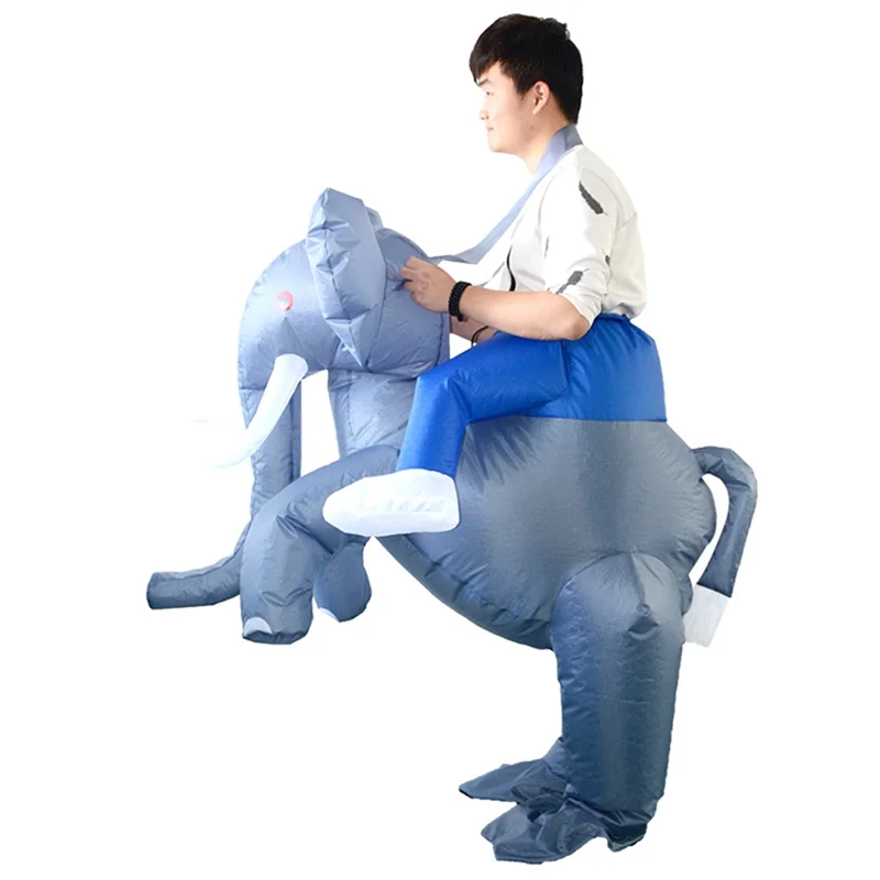 Inflatable Elephant Costume Party Carnival Cosplay Dress Halloween Blow Up Suit Animal for Women Men Kids