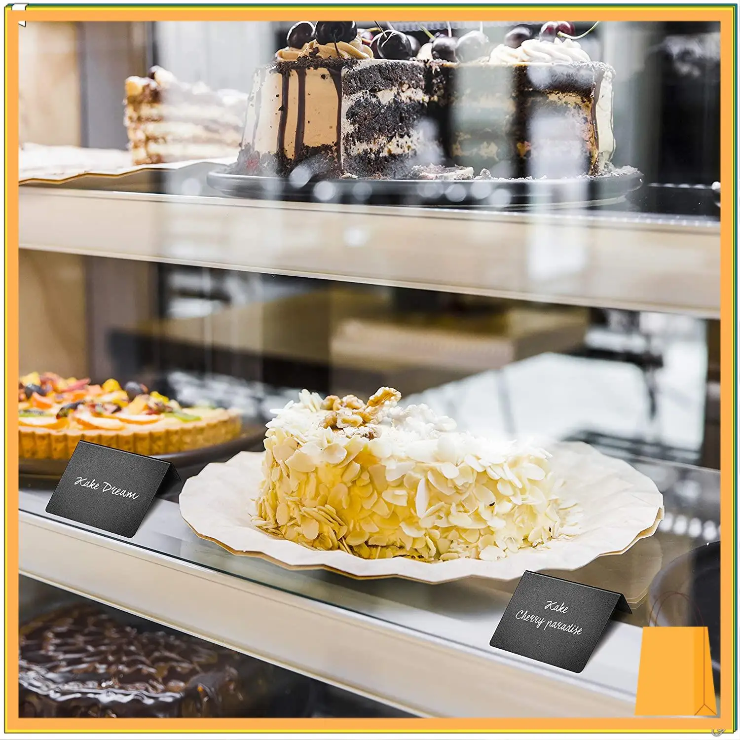 L53A-10 パックミニ黒板看板 10X7.5Cm 小さな黒板看板ミニ黒板看板食品黒板ビュッフェ看板