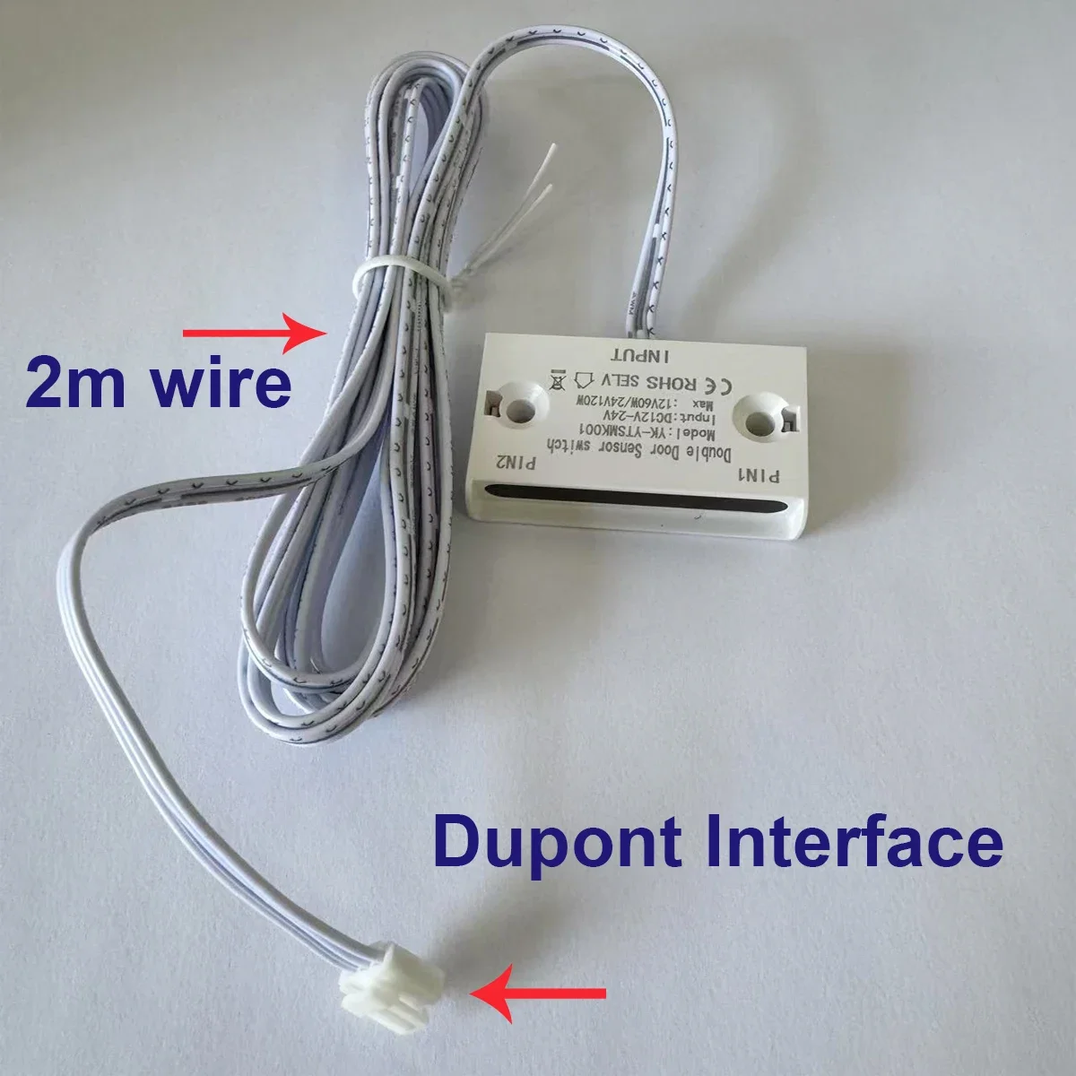 LED Supply Converter DC12V Lighting Drivers Transformer with 4-10PCS Dupont Ports,Door Double Side Proximity Sensing Swtich