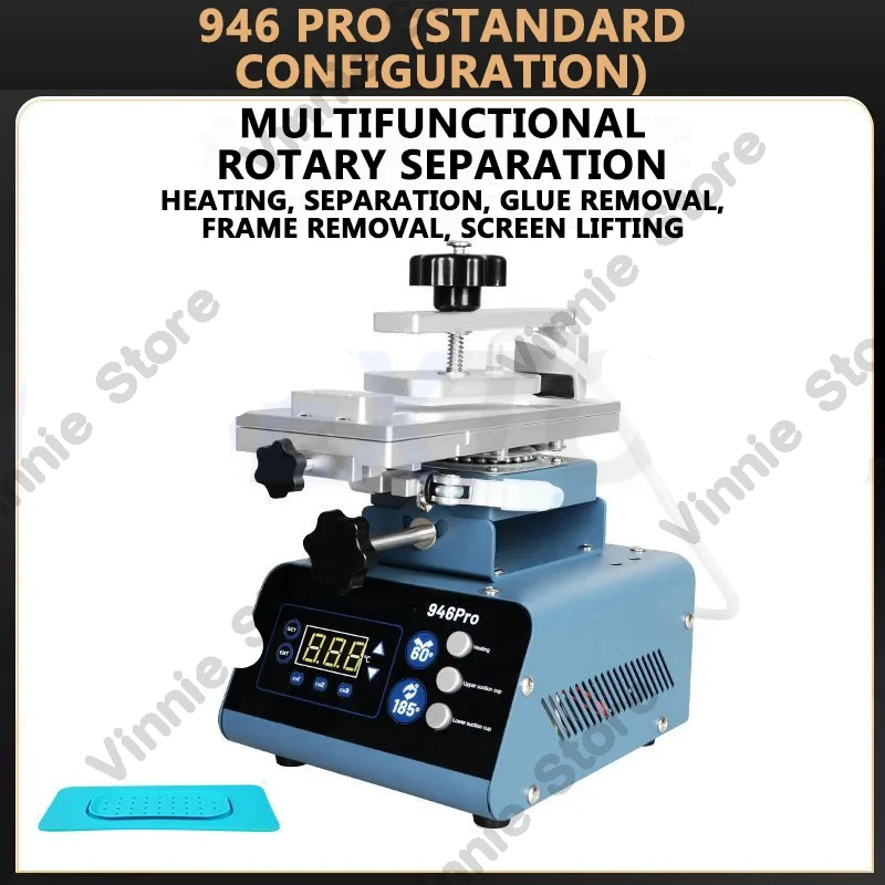 LCD Separator Mobile Phone Curved Screen Repair with Double Pump Vacuum Separation Dismantling Machine Rotating Separation